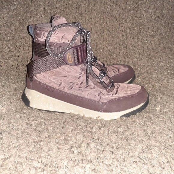 CHACO-Borealis Quilt Waterproof Boots-Plum/Burgundy-Size 6.5-Excellent - Picture 4 of 7